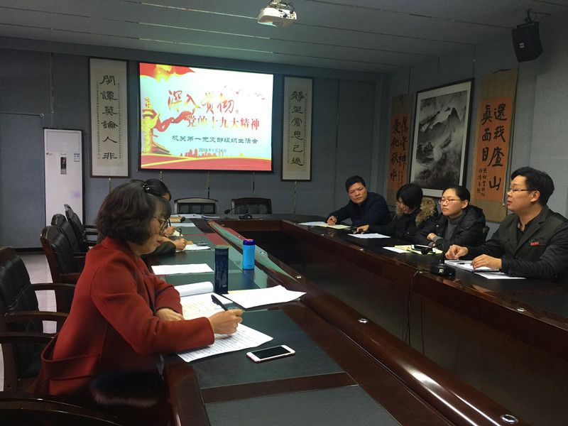 机关第一党支部召开组织生活会学习十九大精神